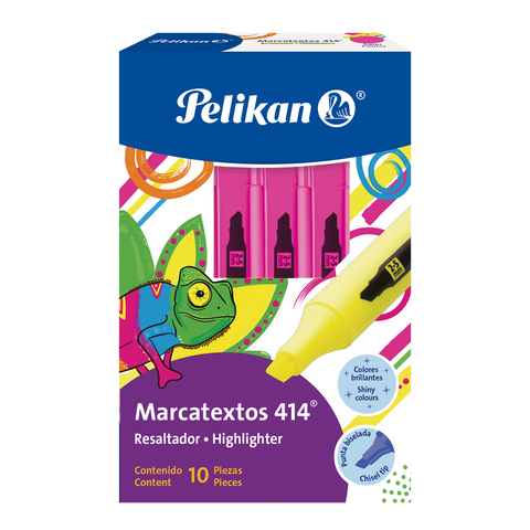 Resaltador Pelikan 414 Rosa C/10