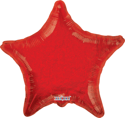 Globo Metálico 09S Estrella Hologra Red