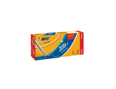 Bolígrafo Bic PM Dura + Rojo C/12