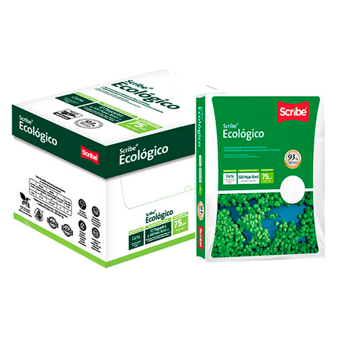 Papel Copiadora Scribe Ecológico Carta 93% C/500 Hojas