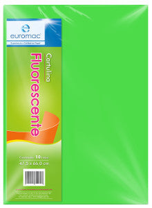 Cartulina Fluorescente 47.5x66 Verde C/10