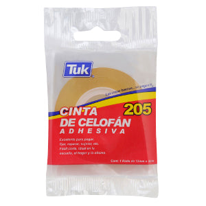 Cinta Transparente Tuk 205 12 mm x 33m C/12
