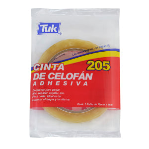 Cinta Transparente Tuk 205 12 mm x 65m C/12
