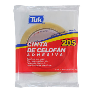 Cinta Transparente Tuk 205 18 mm x 65m C/8