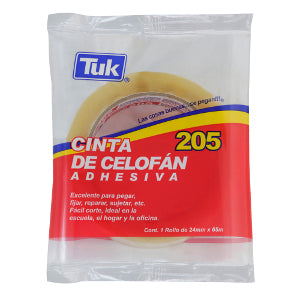 Cinta Transparente Tuk 205 24 mm x 65m C/6