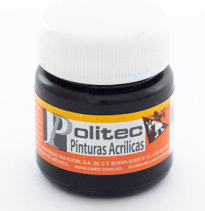 Pintura Acrílica Politec 302 Negro Intenso 30ml C/15