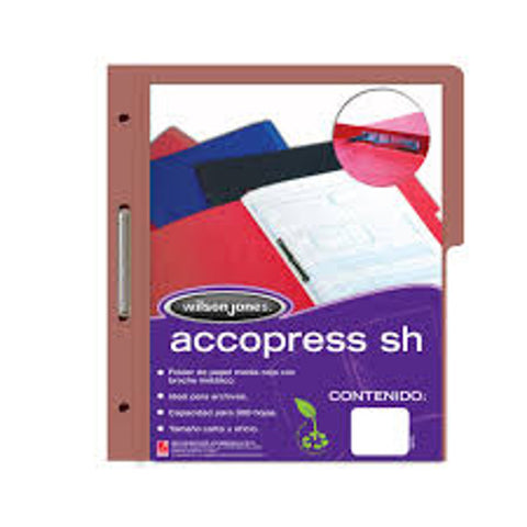 Folder Broche Accopress Oficio C/10 Caoba