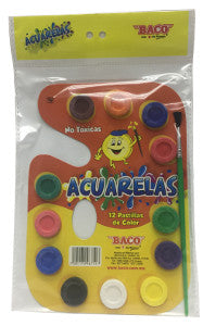 Acuarelas para niños 12 colores