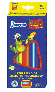 Colores Norma C/12 Gigantes Triangulares