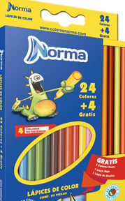Colores  Norma  C/24 Largos C/Sacapuntas