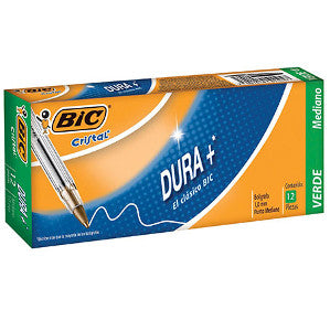 Bolígrafo Bic PM Dura + Verde C/12