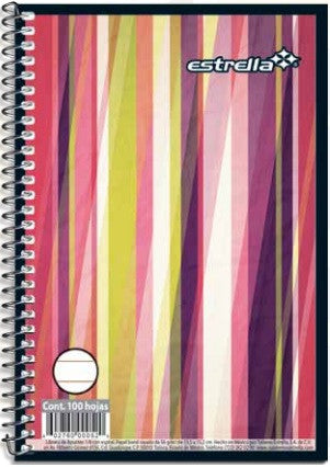 Libreta Estrella 1/8 Espiral S/Indice 100H