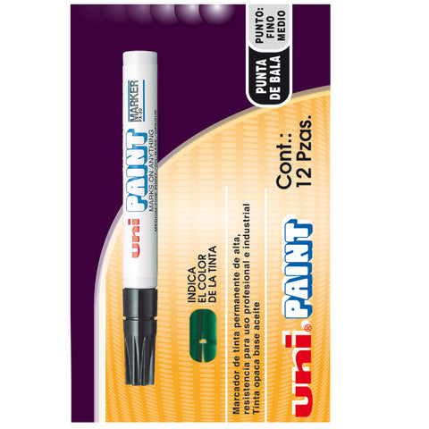 Marcador Permanente Uni Paint PX-20 Verde C/12