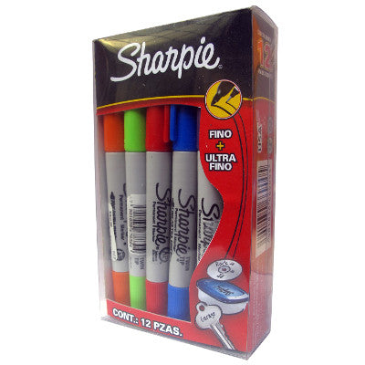 Sharpie Twin D. Punta Surtido C/12