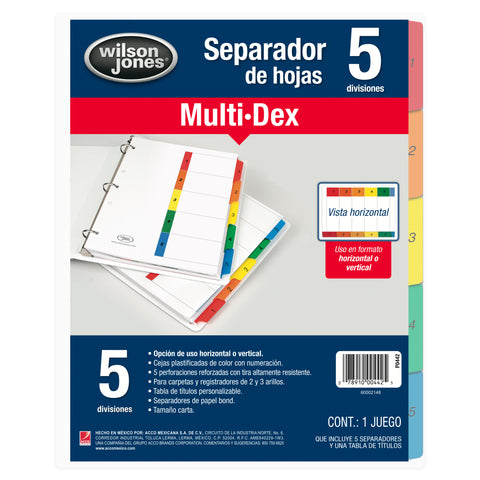 Separador Acco Multidex C/5