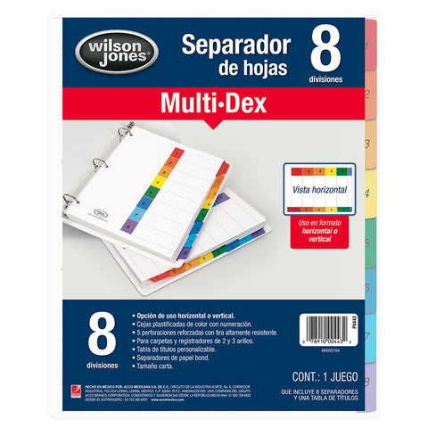 Separador Acco Multidex C/8