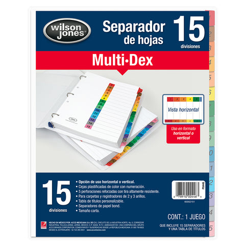 Separador Acco Multidex C/15