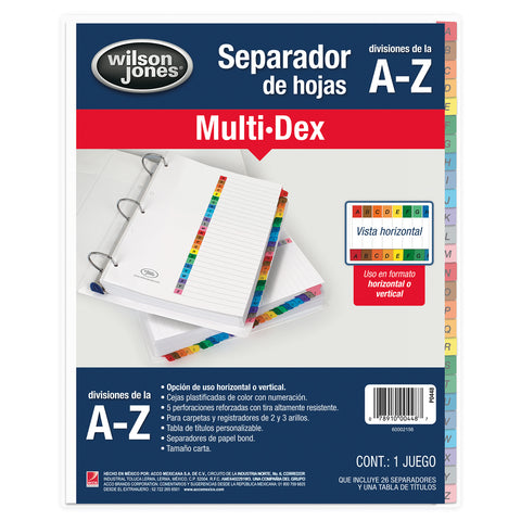 Separador Acco Multidex A-Z