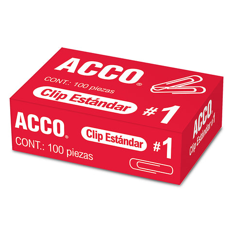 Clip Acco Institucional Standar No 1 C/100 Piezas