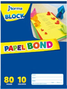 Block Hojas Bond Colores Norma 80H 532984