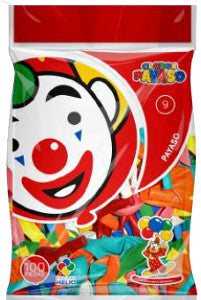 Globo Payaso #9 Surtido C/100
