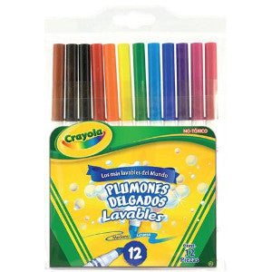 Plumón Crayola Clásico Delgado C/12