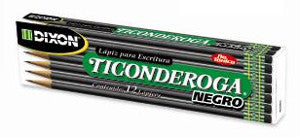 Lápiz Dixon Ticonderoga Negro C/12