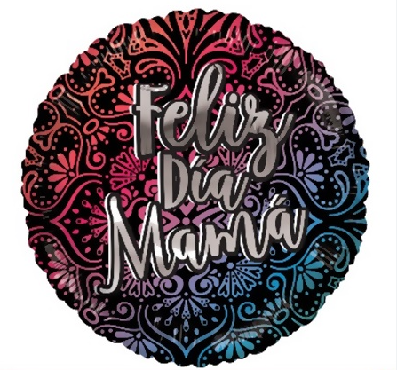 Globo Metálico 18H Feliz Día Mamá Mandala