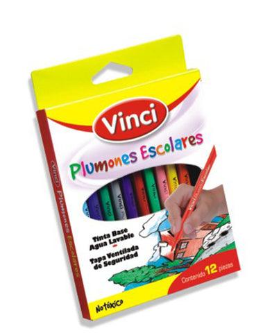 Plumones Vinci Delgado C/12 Surtidos