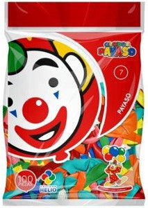 Globo Payaso #7 Surtido C/100