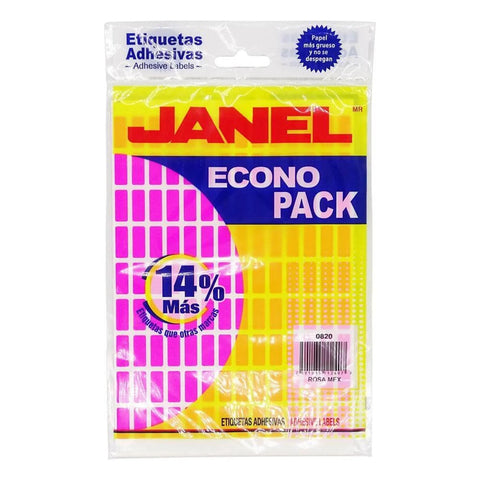 Etiqueta Janel Fluoresente 08X20 Rosa Mexicano