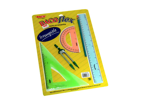 Juego Geométrico Bacoflex #5350 C/Compas C-106