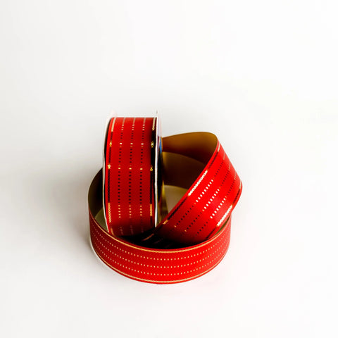 Liston Resplandor #9 Rayas 01 Rojo