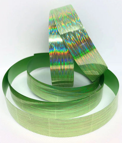 Liston Resplandor Holograficco Lluvia #9 Verde Mazana