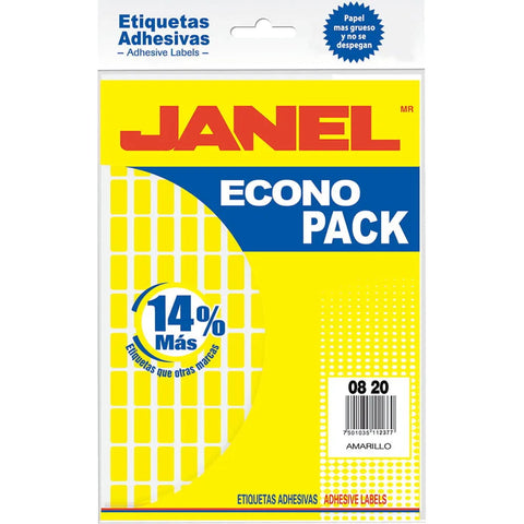 Etiqueta Janel Fluoresente 08X20 Amarillo