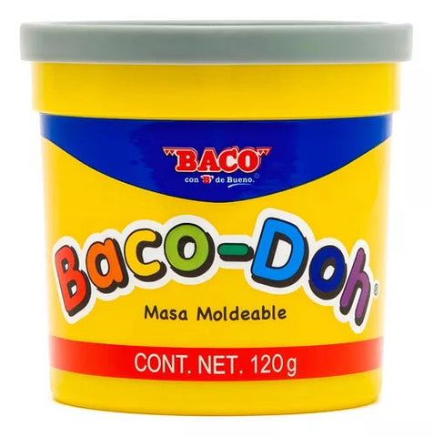 Plastilina Baco-Doh Bote 120G Gris