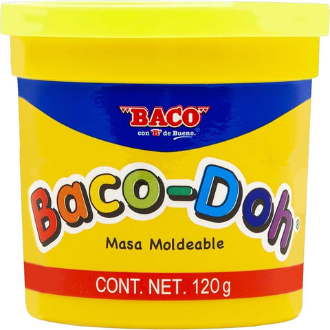 Plastilina Baco-Doh Bote 120G Amarillo Fluorescente