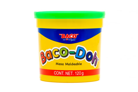 Plastilina Baco-Doh Bote 120G Verde Fluorescente