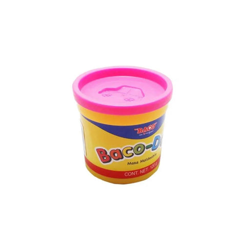 Plastilina Baco-Doh Bote 120G Rosa Fluorescente