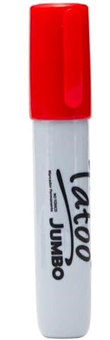 Marcador Permanente Tatoo Jumbo Rojo C/4