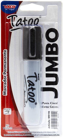 Marcador Permanente Tatoo Jumbo Negro Blister C/1