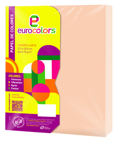 Hojas De Colores Carta Eurocolors C/100 EC0148 Salmon