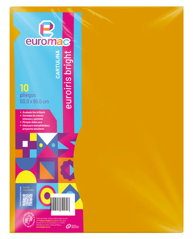 Cartulina Euroiris (Reflect) 50x65 C/10 Amarillo Oro