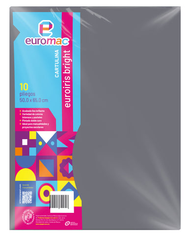 Cartulina Euroiris (Reflect) 50x65 C/10 Gris
