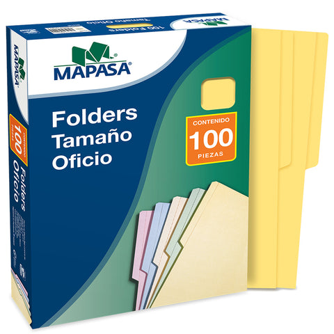 Folder Mapasa Oficio C/100 Canario