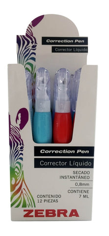 Pluma Corrector Zebra Le 7ML C/12 2213-06