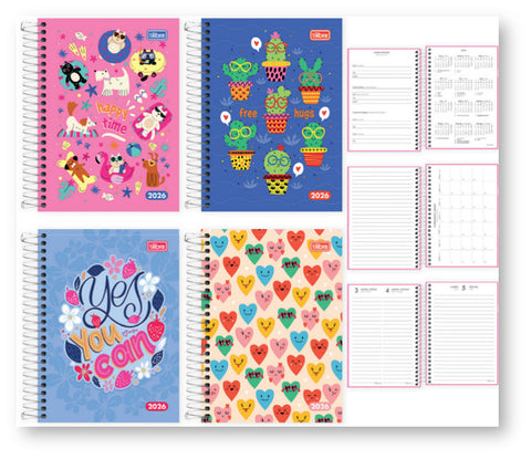 Agenda Tilibra D+ Femenina Diaria 144843 11.7Cm X16.4 Cm