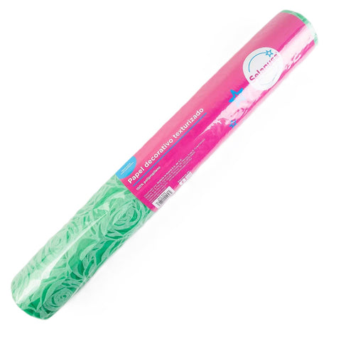 Rollo Papel Decorado Rosas 9Mts P004 Menta