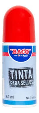 Tinta Sello Baco Rojo 60Ml