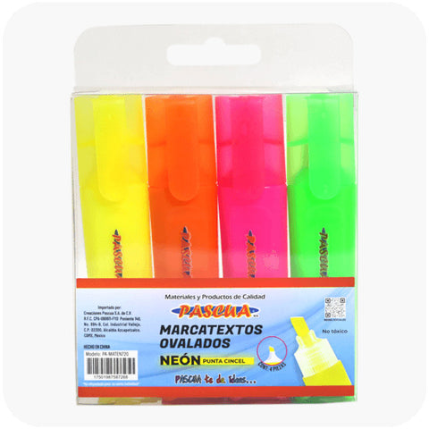 Marcatextos Pascua Colores Neon C/4